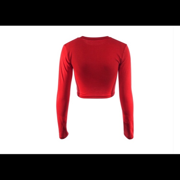 Bad Behaviour Long Sleeve Crop Top - Picture 3 of 4